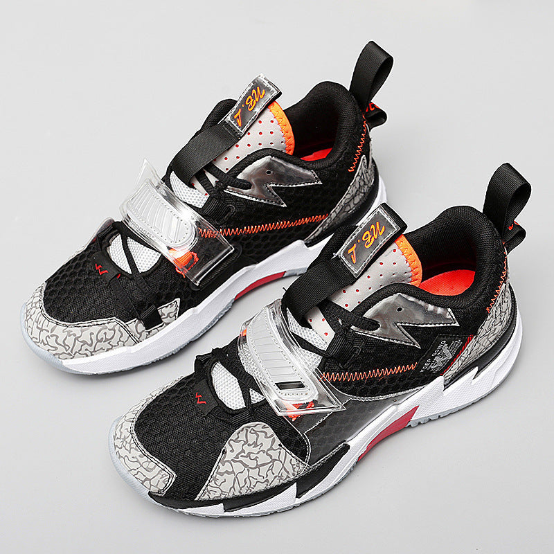 Autumn Flying Surface Woven Youth Basketball Shoes