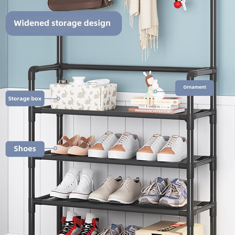 Shoe Rack Multi-layer Household Floor-standing One-piece Shoe And Hat Rack Bedroom Living Room Bag Rack Door Storage Simple Shoe Rack