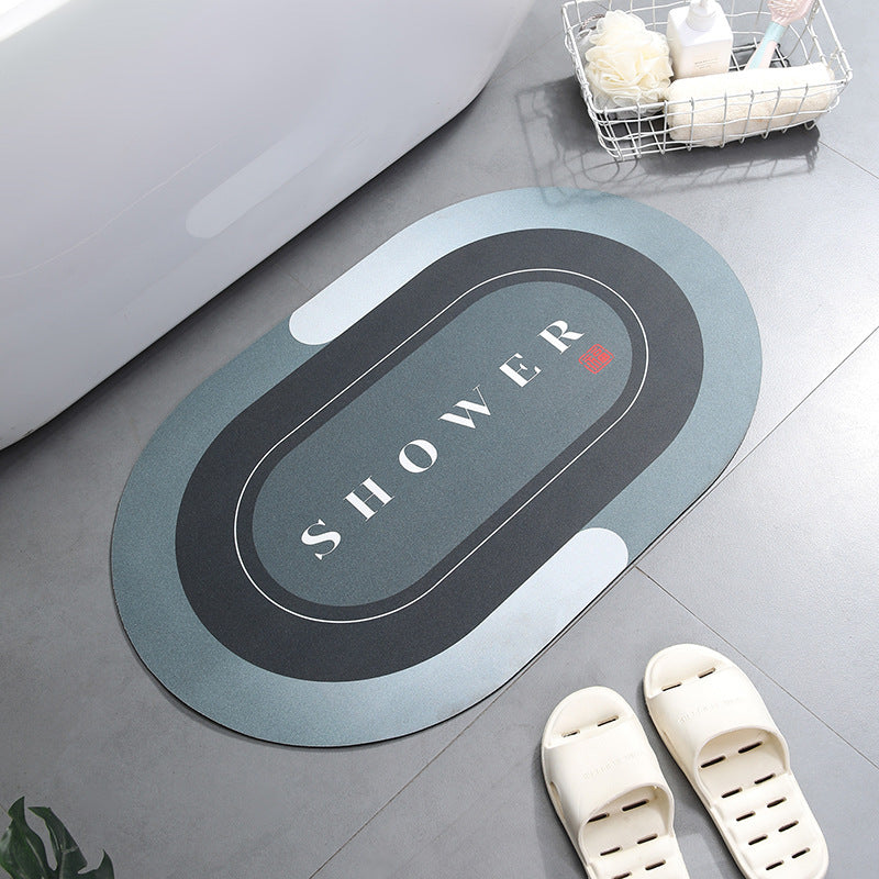 Home Bathroom Super Absorbent Shower Bath Mat DGreen 400MMx600MM
