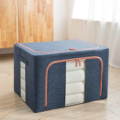 Clothes Storage Box Cloth Art Clothes Storage Box Navy Blue 50x40x33cm