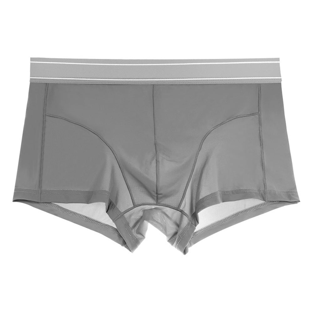Quick Drying Breathable Ice Silk Underwear For Men Light Grey