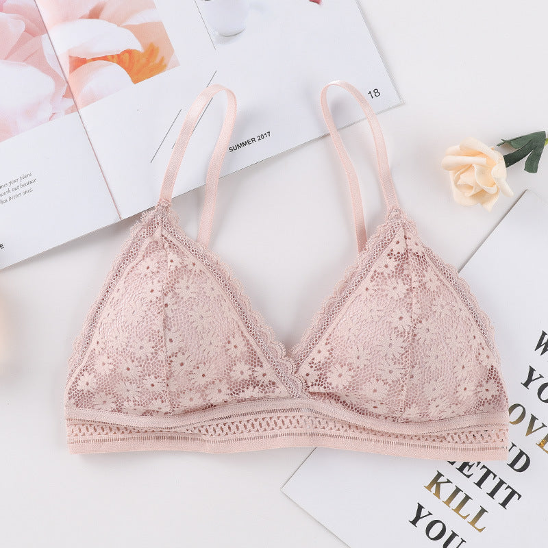 Cross Suspenders Sexy Gathered Bottoming Underwear Women Pink