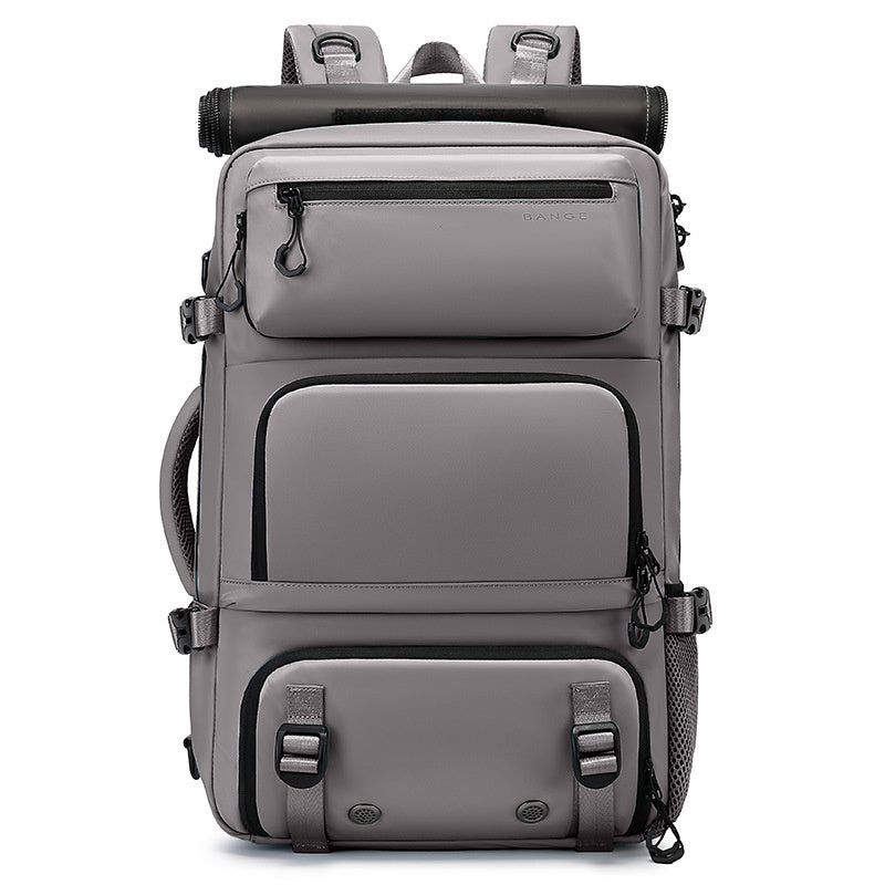 Large Capacity Lightweight Multifunctional Travel Backpack Dark Gray