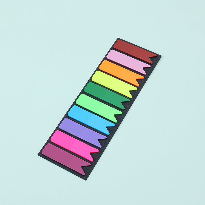 10 Colors Morandi Transparent Sticky Notes Fishtail