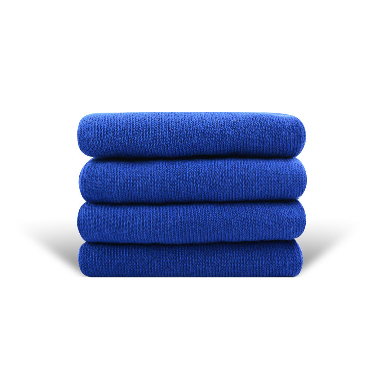 Solid Color High-elastic Mid-calf Boneless Macaron Colored Cotton Socks Pure Blue