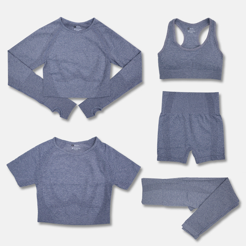 Fashion Women's Workout Yoga Clothes Hemp Blue