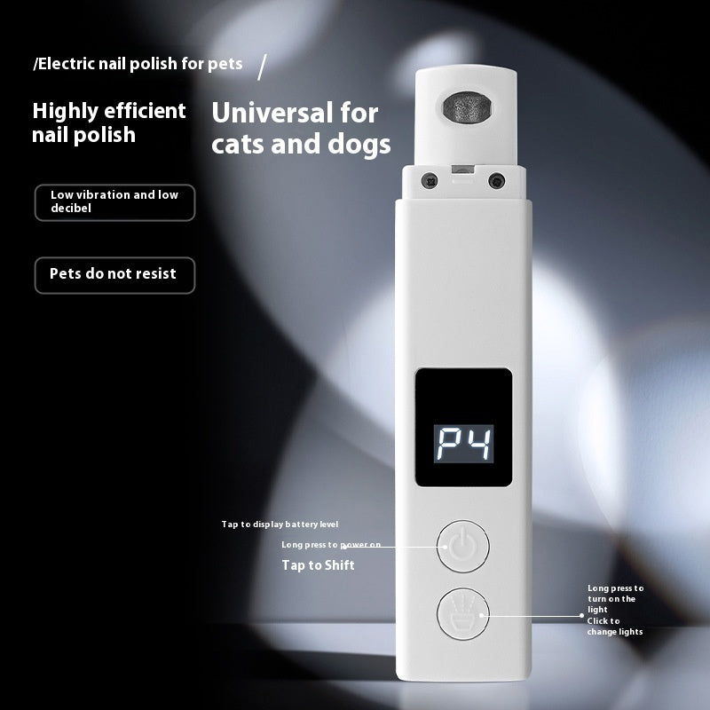 Electric Charging With Dust Cover With Light Pets Nail Piercing Device Pet Products