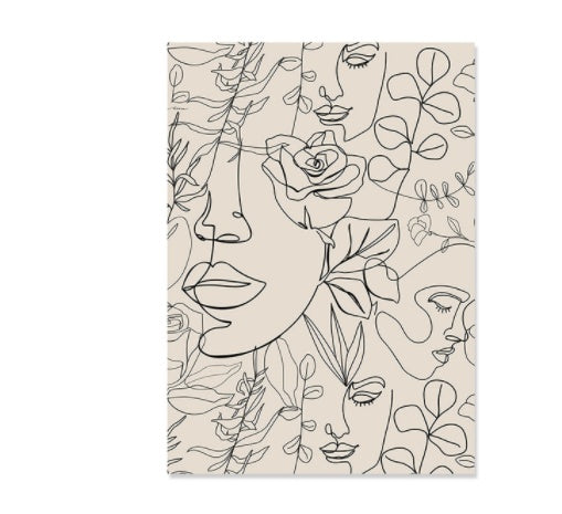 Boho Canvas Abstract Lines Home Decor Figure1