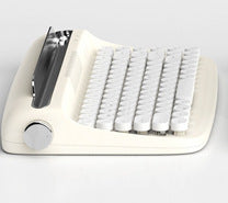Tablet Phone Wireless Bluetooth External Keyboard Retro Typewriter Beige