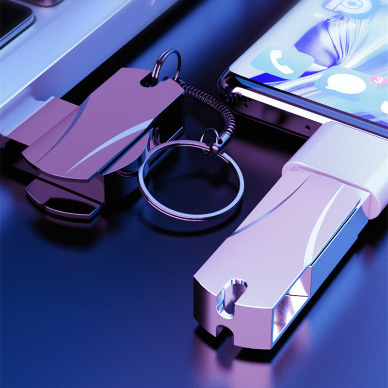 A USB Drive With A Large Capacity Is Expanded On A Virtual Scale Grey