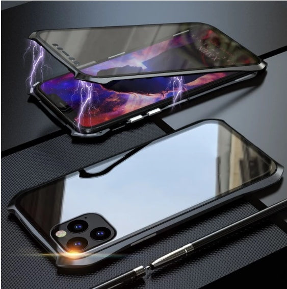 Glass magnetic king protective cover Black