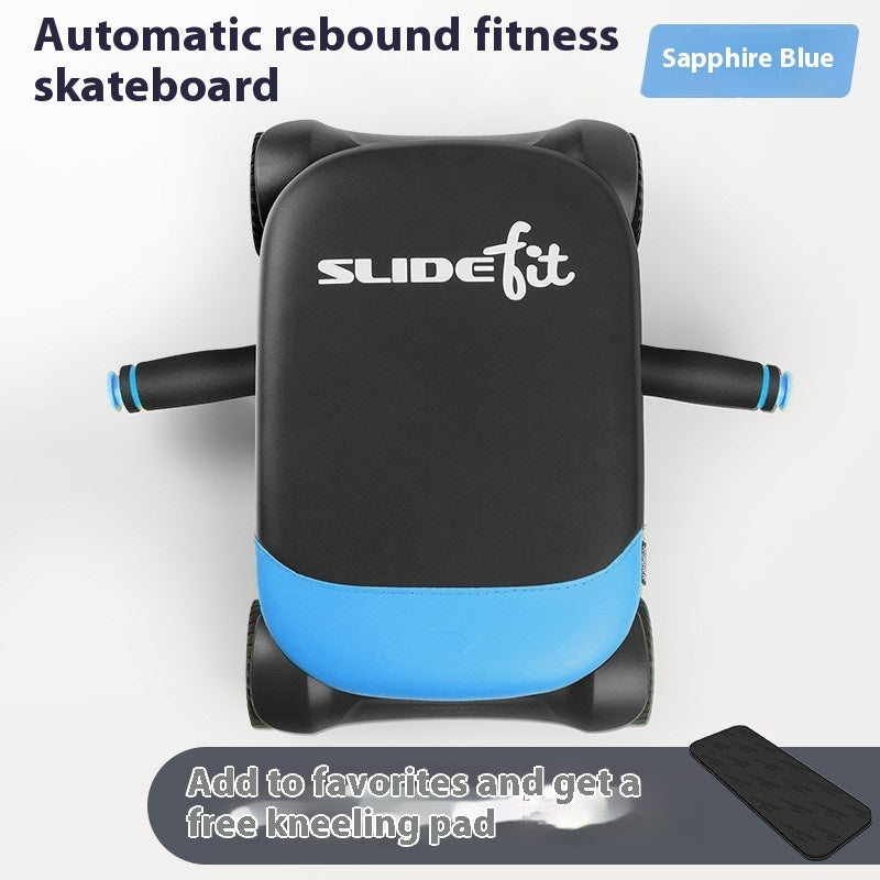 Four-wheel Automatic Rebound Abdominal Wheel Home Fitness Equipment Sapphire Blue