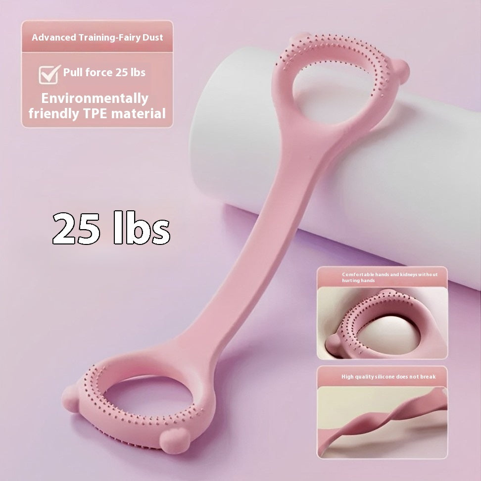 Yoga Elastic Band Eight-character Chest Expander Pink L 25 Lbs