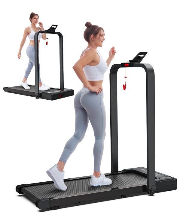 Walking Pad Under Desk Treadmill For Home Office -2.5HP Walking Treadmill 0.5-4MPH Capacity Treadmill For Walking Running Remote Control Batteries Black