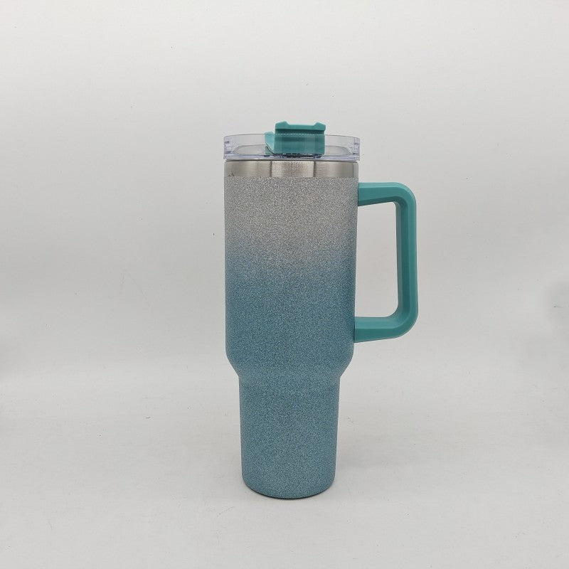 Large Capacity Double-layer Stainless Steel Vacuum Insulation Cup Gradient Green