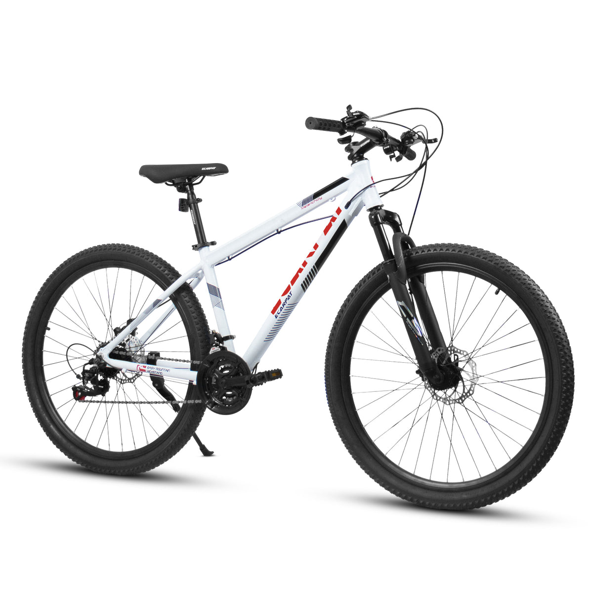 A27366 27 Inch Mountain Bike 21 Speed, Suspension Fork, Aluminum Frame Disc Brake, Mountain Biking For Both Men And Women. WHITE