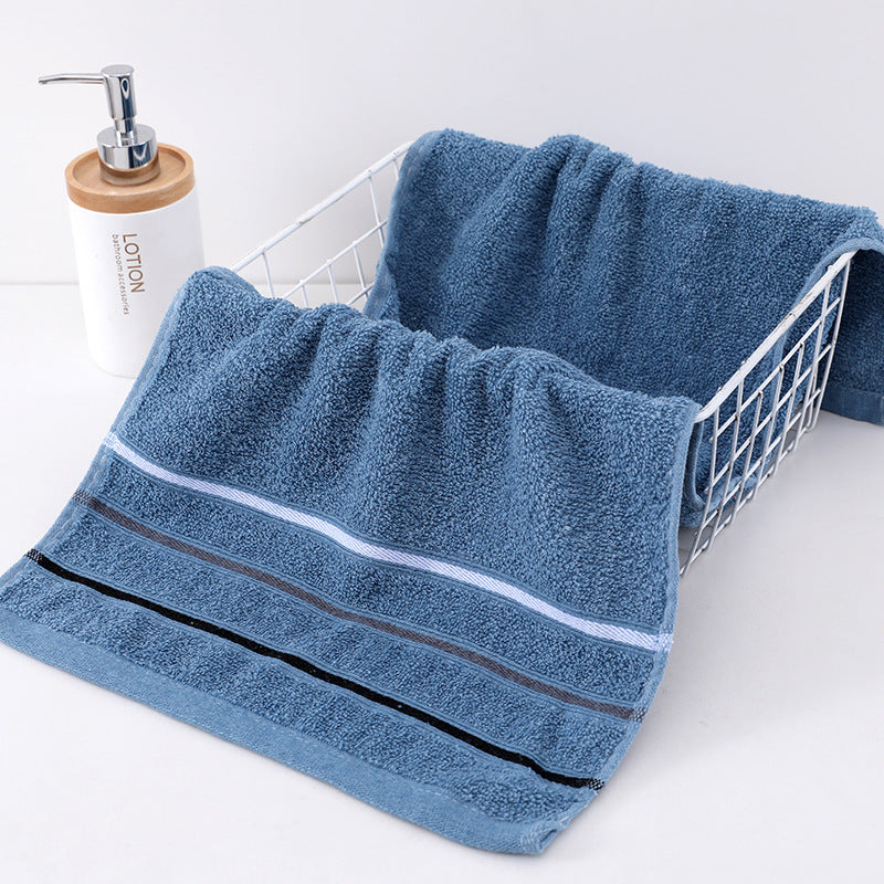 Dark Fashion Thickened Soft Absorbent Towel Navy blue 33x72cm
