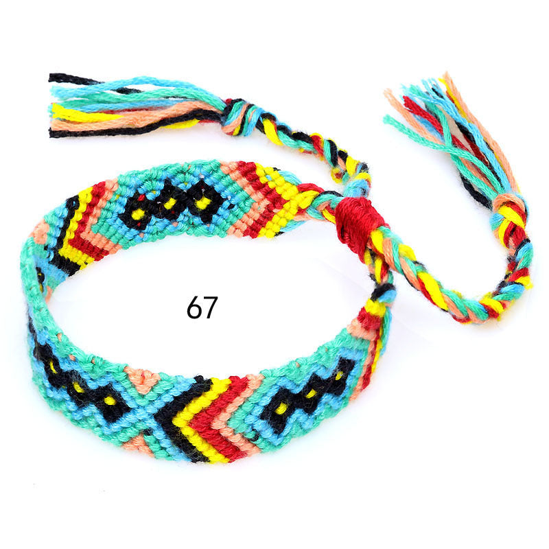 Nepal Ethnic Style Woven Rainbow Bracelet Style 67