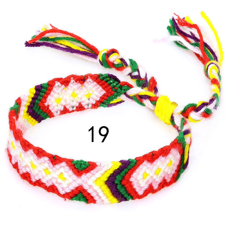 Nepal Ethnic Style Woven Rainbow Bracelet Style 19