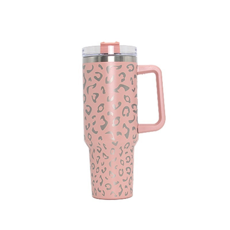 304 Stainless Steel Vacuum Cup Second Generation 40oz Cup Laser Leopard Skin Color 40oz