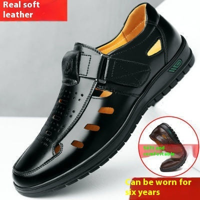 Casual Breathable Summer Hollow Sandals Men Black