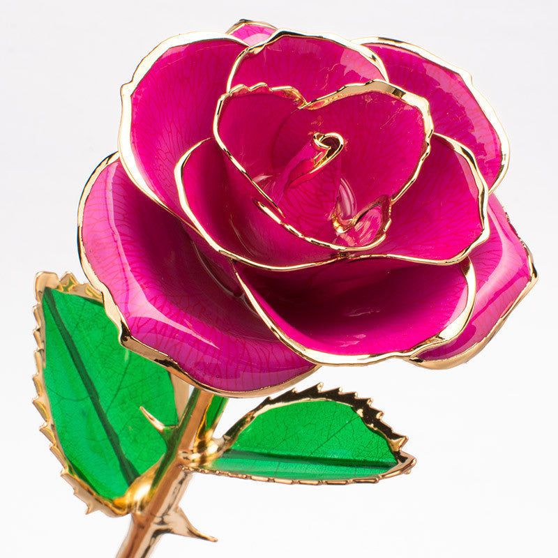 24K Gold-plated Rose Flower With A Gift Box Valentine's Day Gift Rose Red