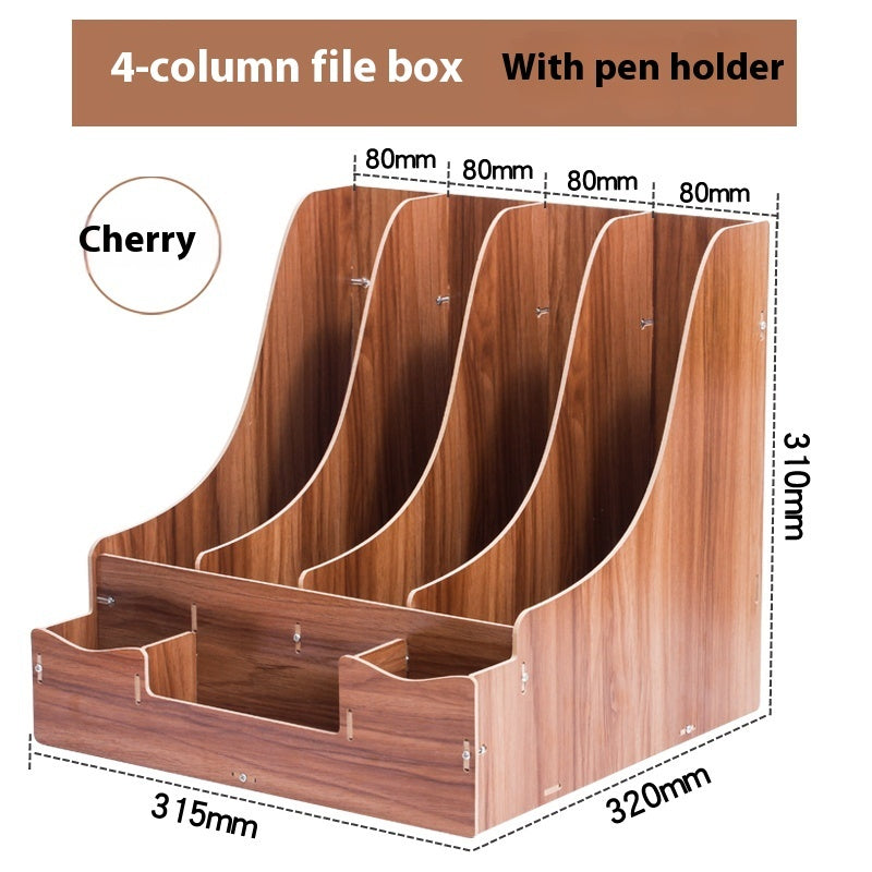 Office Desk Surface Panel Organizer Folder Storage Box Drawer Style 1 Walnut Colors