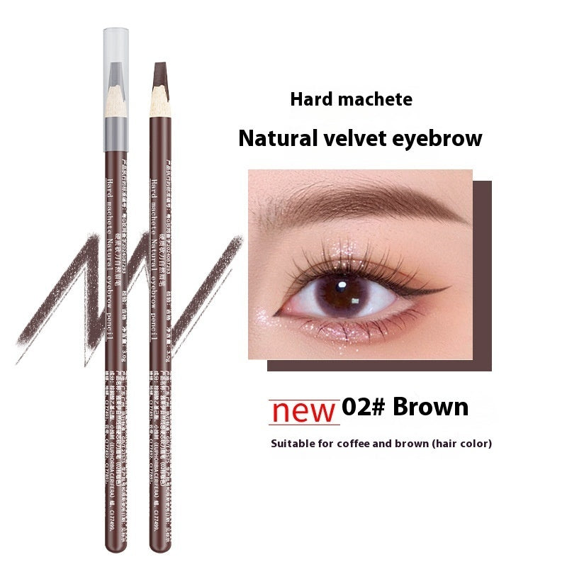 Hard Core Wild Eyebrow Pencil Waterproof And Sweatproof Distinct Look 3g 2 Brown Coffee Color