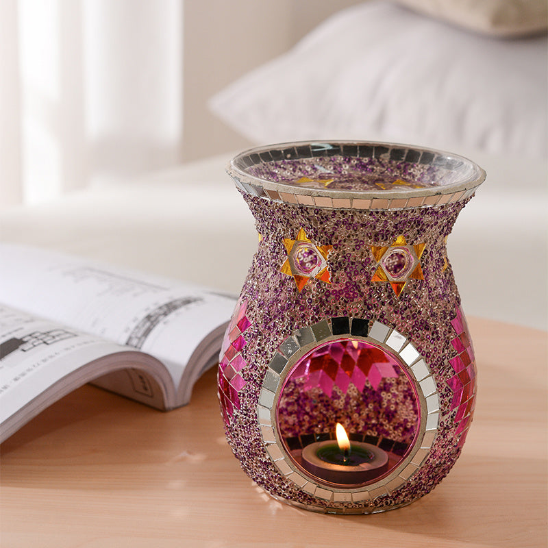 Furnace Modern Home Sleeping Essential Oil SPA Candle Holder Decoration Red