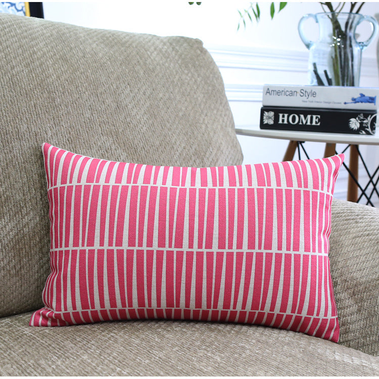 Nordic Color Geometric Throw Pillows Q4678 Long pillow 30x50cm