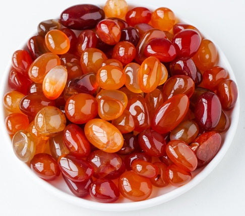 1.5-2CM Natural Crystal Rolling Stone Aquarium Planter Decoration Grade A south red agate