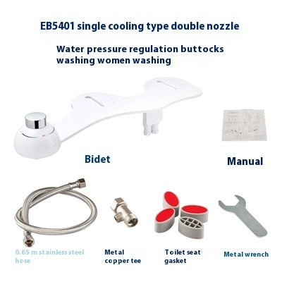 Smart Power-free Toilet Seat Cover Body Cleaner New EB5401 Double Nozzle