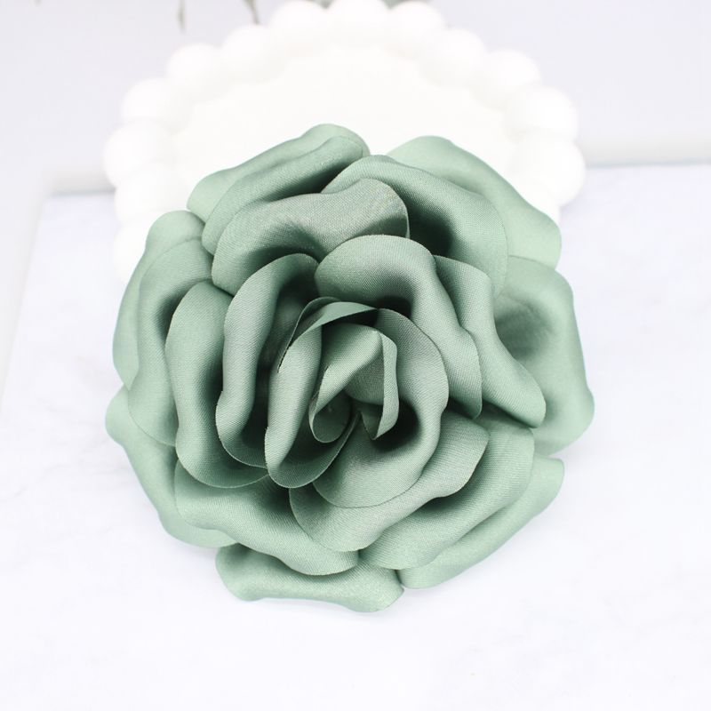 Elegant Business Suit Accessories Big Flower Sweater Brooch Green