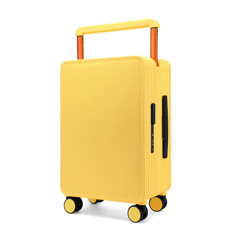 Draw-bar Luggage Wide Good-looking Women's Large Capacity Suitcase Egg Yellow Gift 20 Inch