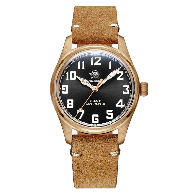 Automatic Mechanical Men's Watch Bronze Belts