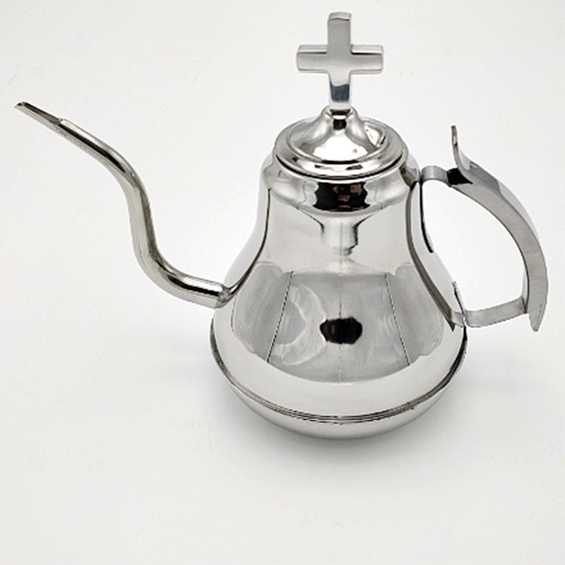 Stainless Steel Kettle Hand-made Coffee Maker Silver