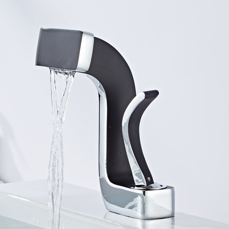 Bathroom Bathroom Vanity Vanity Sink Faucet Black and silver