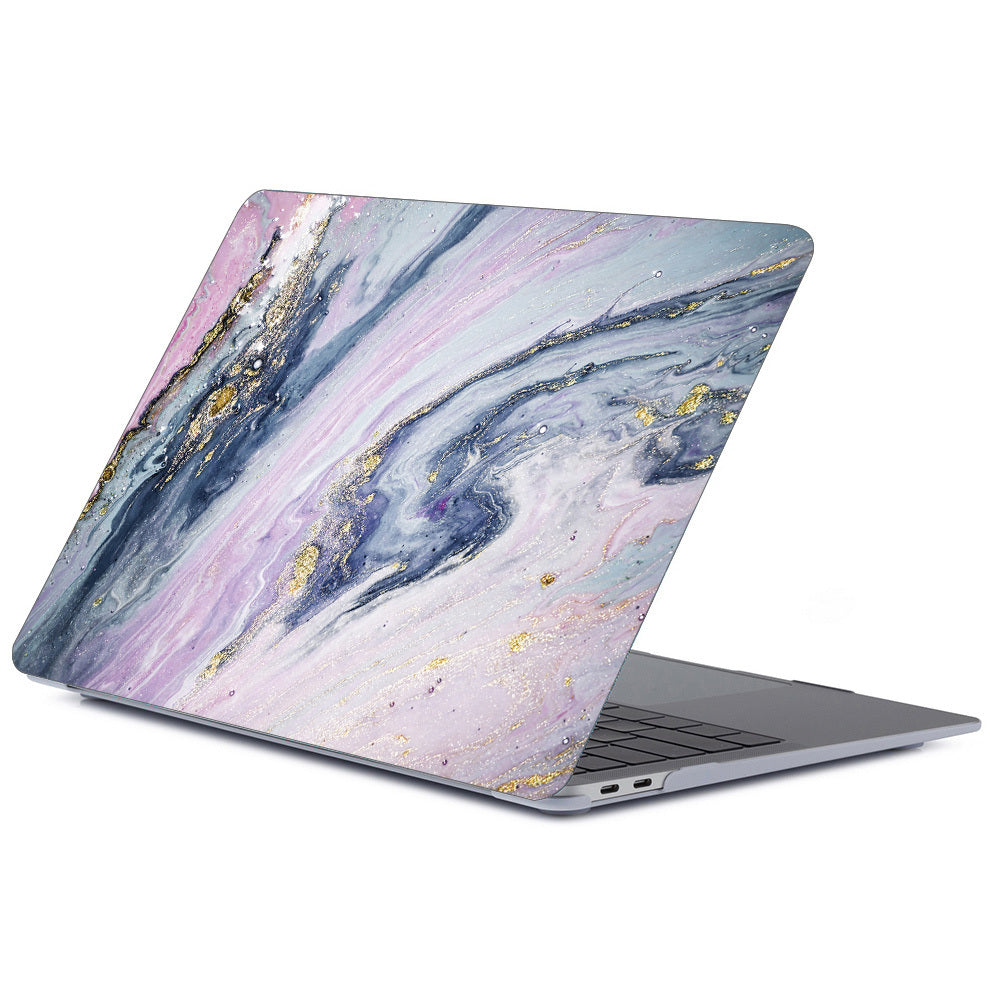 Notebook Marbled Frosted Protective Case Pink purple