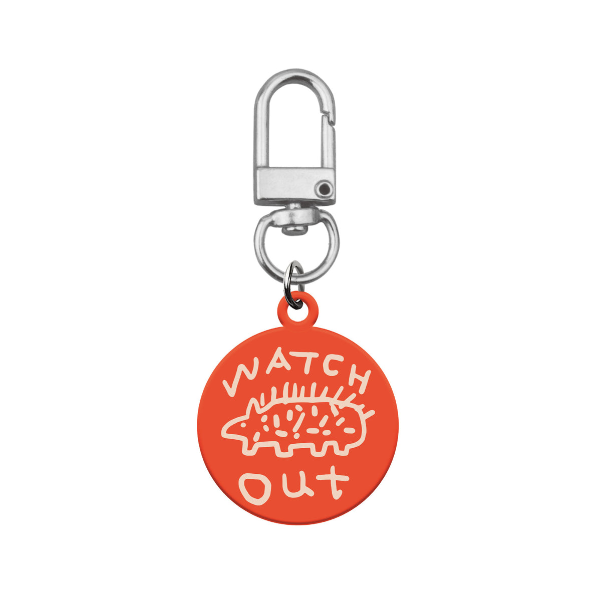 Creative American Statement Graffiti Text Round Key Chain