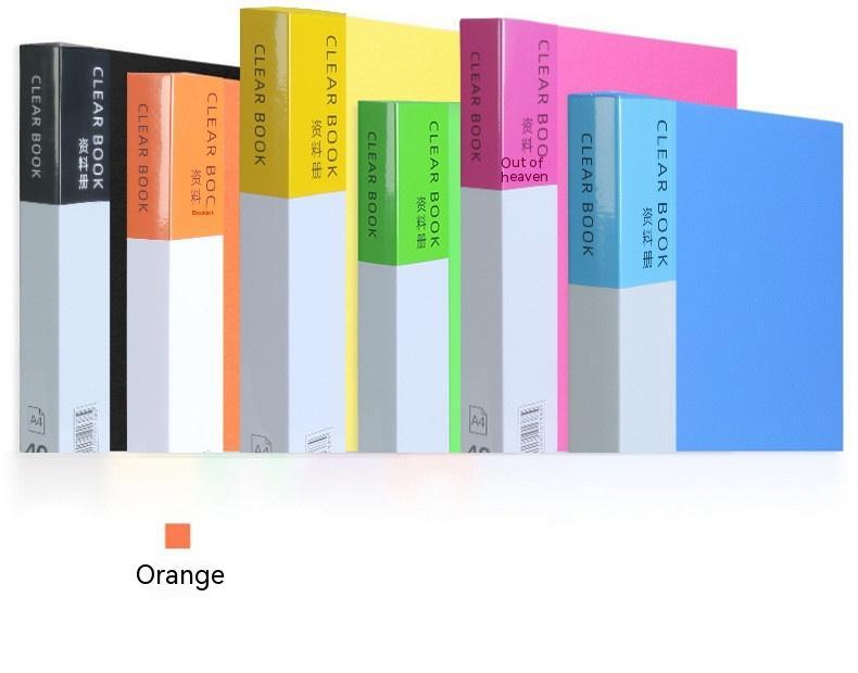 File Book Loose-leaf Classification Storage Folder Orange