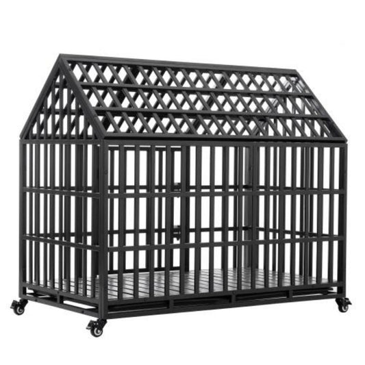Heavy Duty Metal Large Dog Cage With Wheels