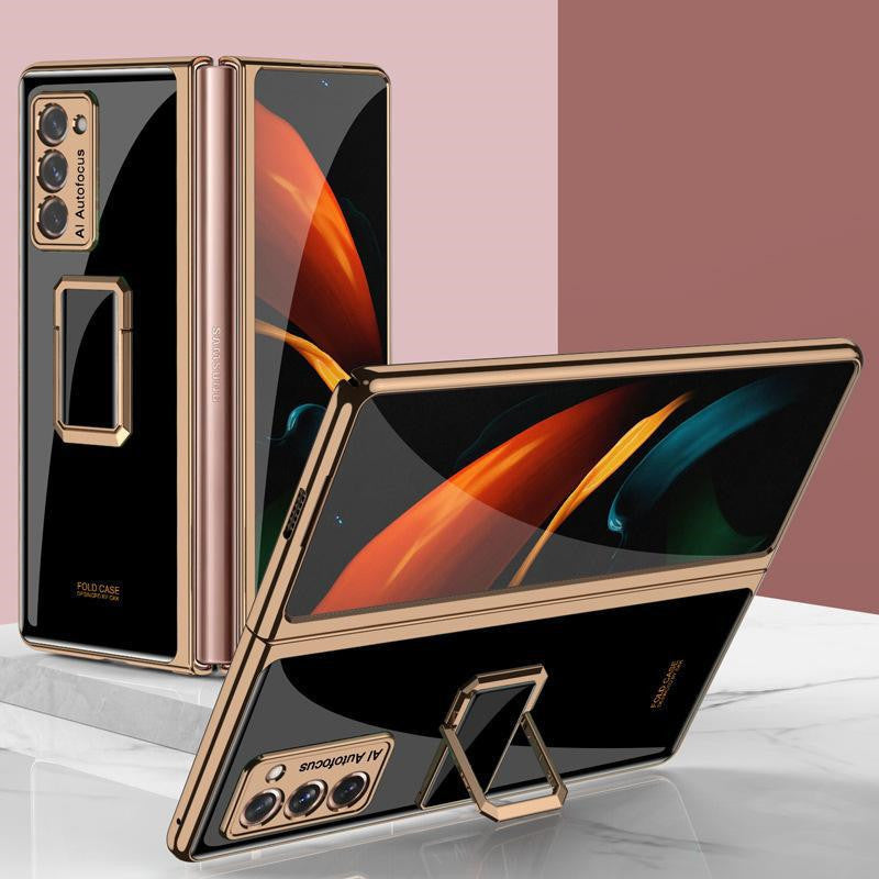 Folding Vertical Clock Phone Case Full Inclusive Personality Male Mysterious Black SM Galaxy Z Fold2