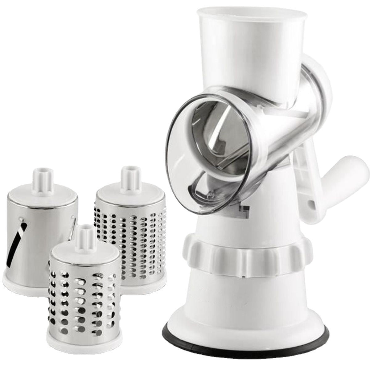 3 In 1 Vegetable Slicer Manual Kitchen Accessories Grater For Vegetable Cutter Round Chopper Mandolin Shredder Potato Home Kitchen Supplies Kitchen Gadgets White
