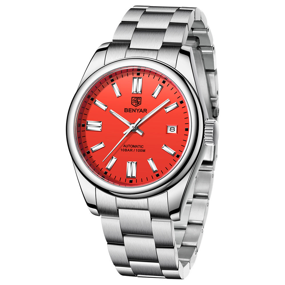 Men's Watch Automatic Casual Mechanical Watch Red