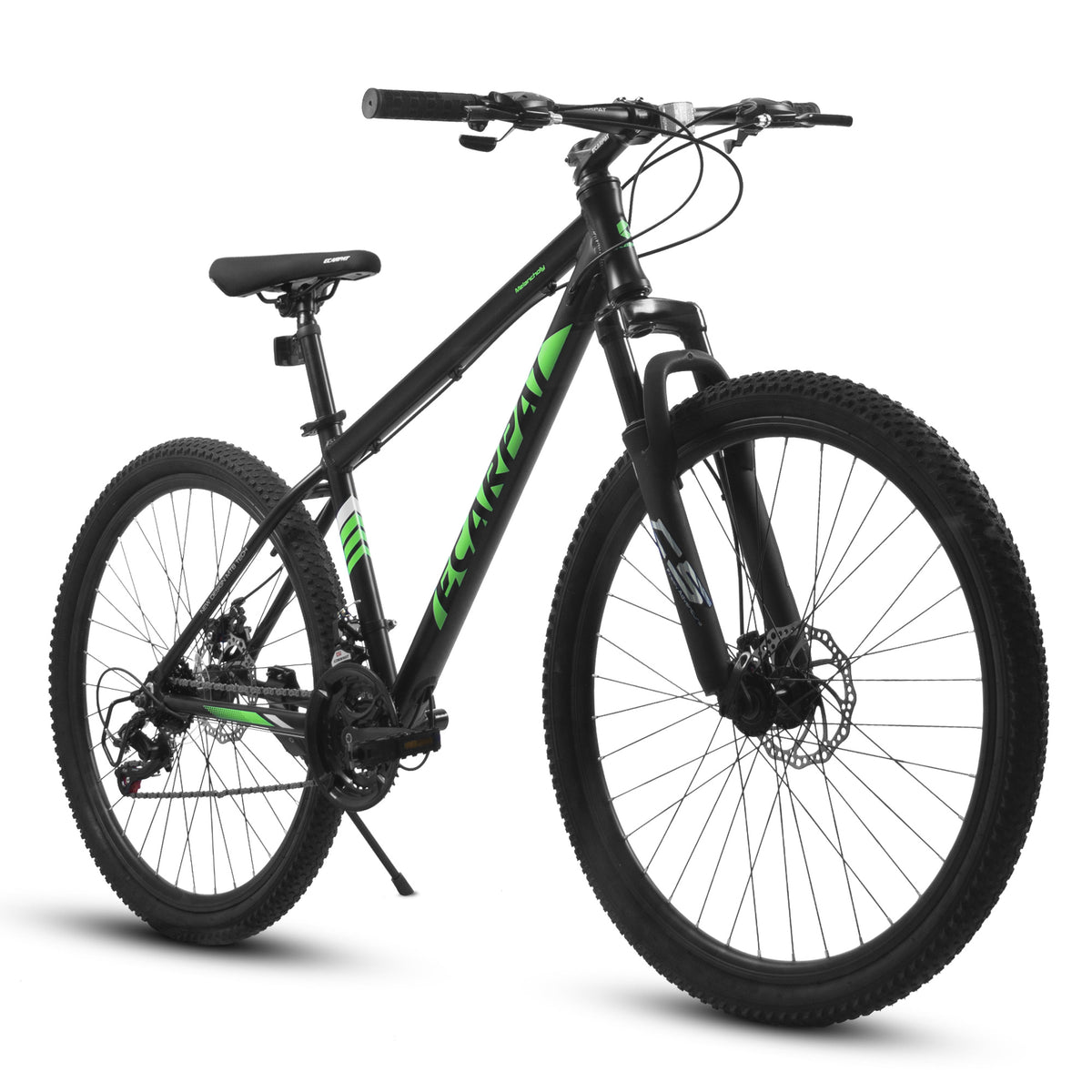A27366 27 Inch Mountain Bike 21 Speed, Suspension Fork, Aluminum Frame Disc Brake, Mountain Biking For Both Men And Women. BLACK