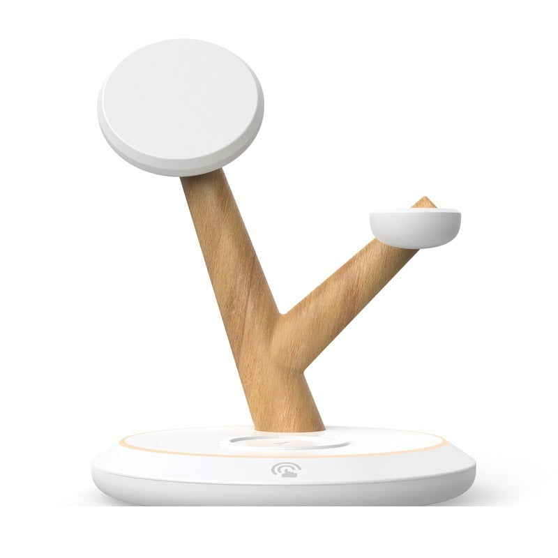 Magnetic Wireless Charger 4 In 1 Stand For Phone Wireless Charging Station For Apple Watch White