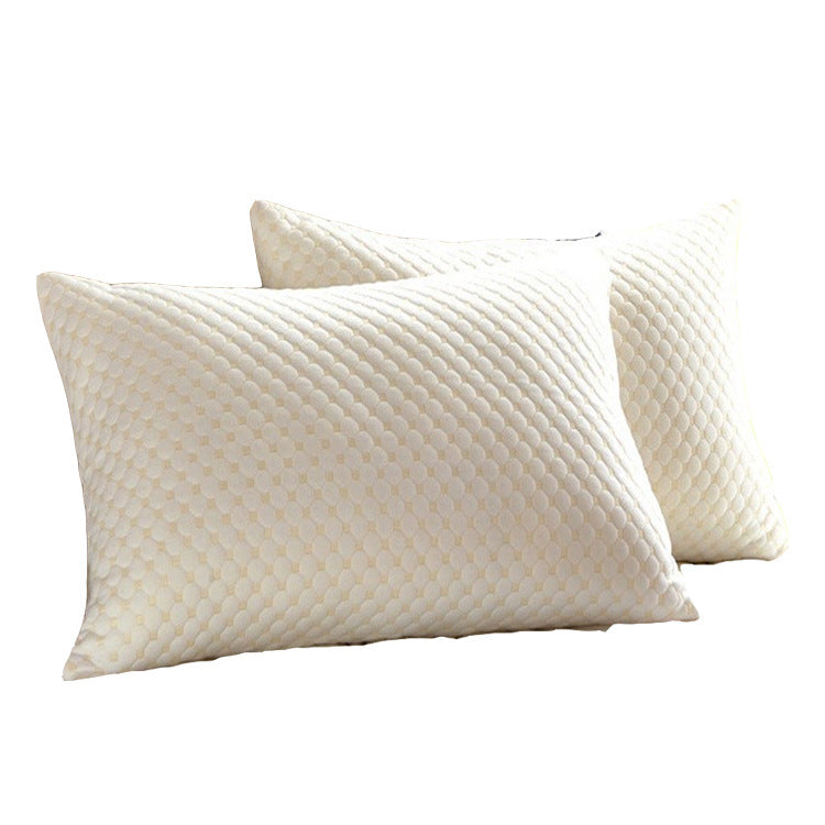 Pillow Honeycomb Knitted Feather Silk Cotton Pillow Core Beige 48x74cm