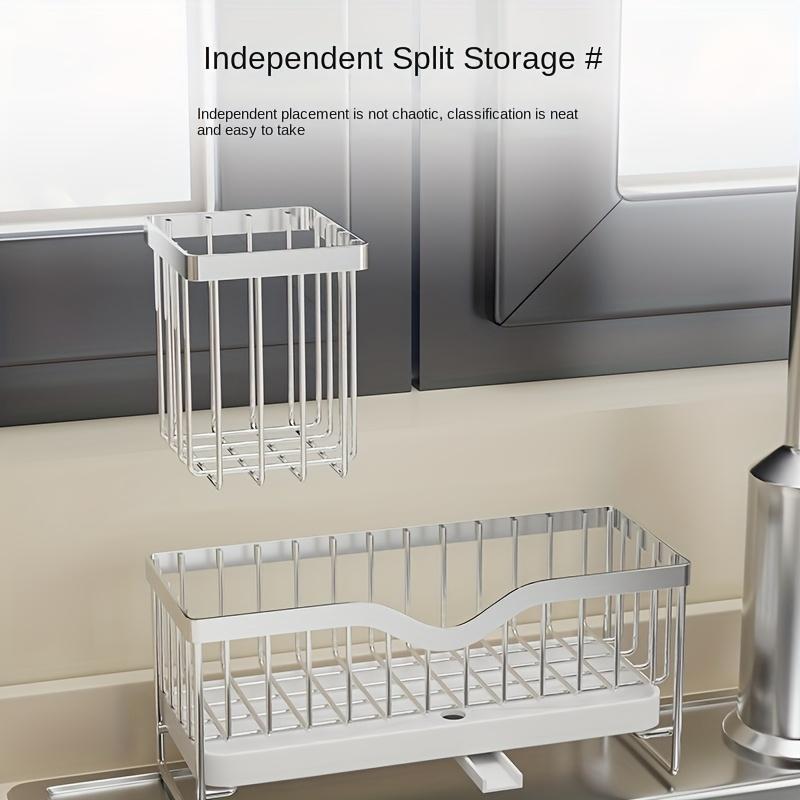 Kitchen Household Wall-mounted Multifunctional Multi-layer Carbon Steel Cleaning Supplies Rack