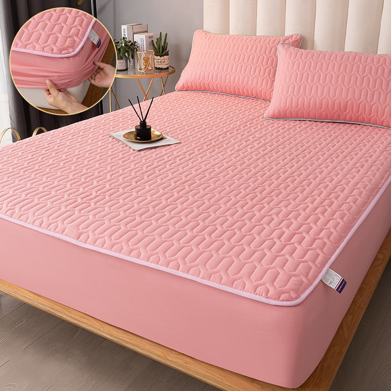 Mattress Protection Non-slip Fixed Dust Bed Cover Jade Laminated Cotton