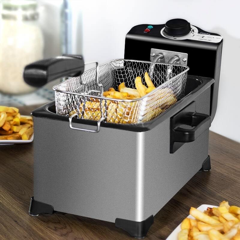 Household 3L French Fries Electromechanical Fryer Silver EU